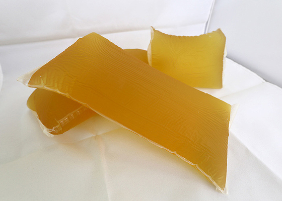 Courier Labels Hot Melt PSA Adhesive Good Bonding Yellow Transparent Color